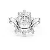 Princess Lab Grown Diamond Side-Stone Engagement Ring