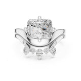 Radiant Lab Grown Diamond Side-Stone Engagement Ring