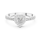 Heart Lab Grown Diamond Halo Engagement Ring