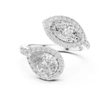 Marquise Lab Grown Diamond Halo Engagement Ring