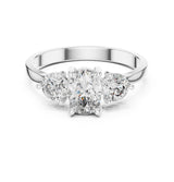 Oval Lab Grown Diamond Three-Stone Engagement Ring