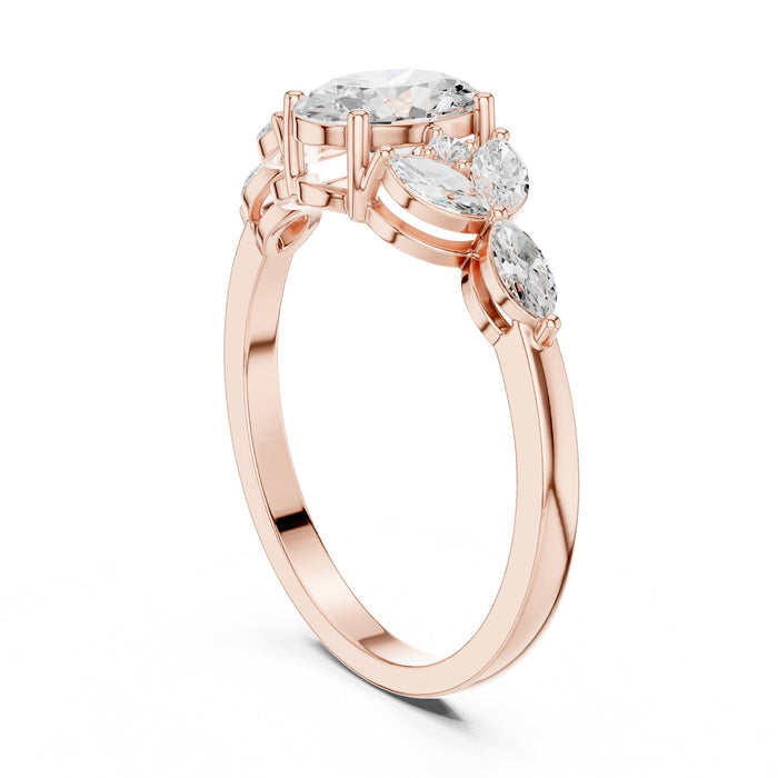 Oval Lab Grown Diamond Three-Stone Engagement Ring yellow gold video