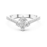 Princess Lab Grown Diamond Side-Stone Engagement Ring