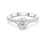 Round Lab Grown Diamond Hidden-Halo Engagement Ring
