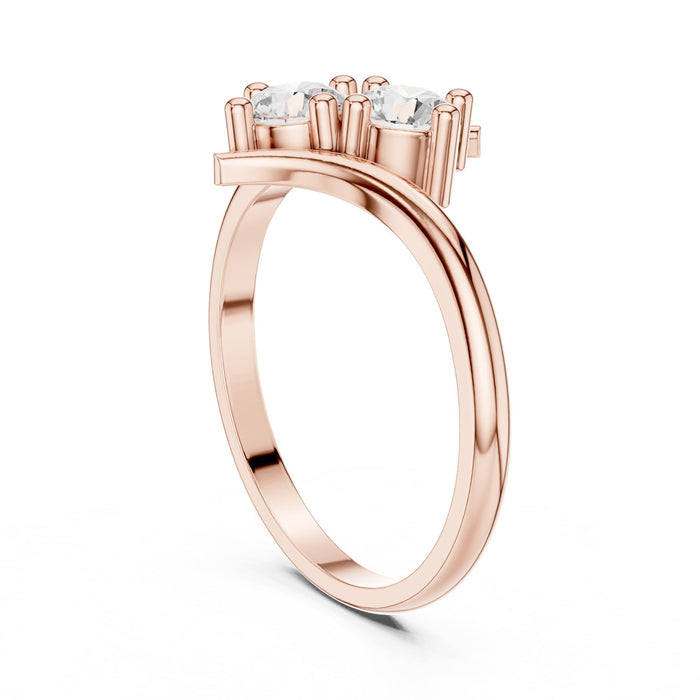 Round Lab Grown Diamond Side-Stone Engagement Ring yellow gold video