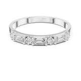Emerald Lab Grown Diamond Side-Stone Engagement Ring