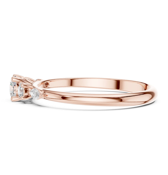 Round Lab Grown Diamond Side-Stone Engagement Ring yellow gold video