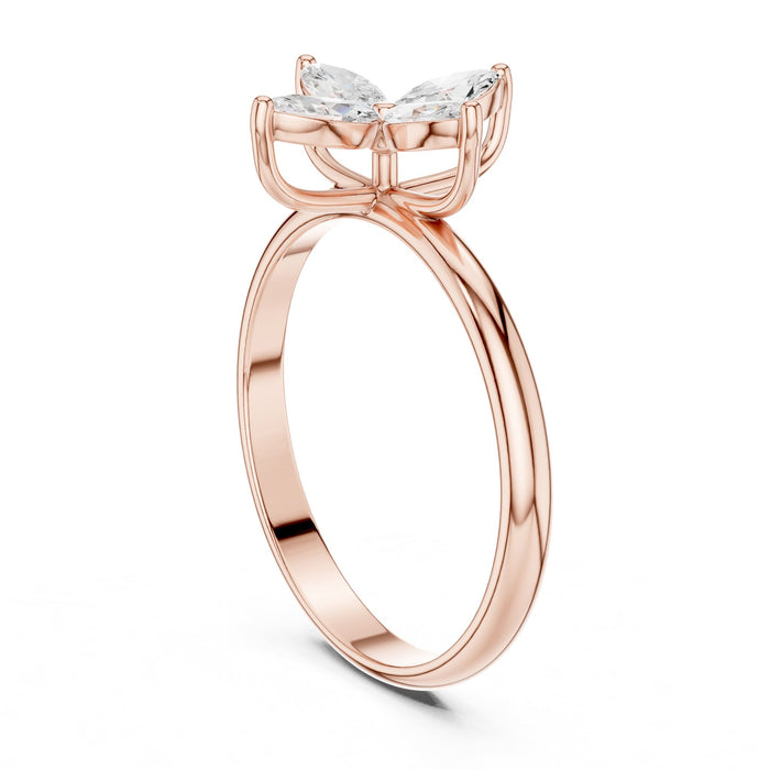 Marquise Lab Grown Diamond Cluster Engagement Ring yellow gold video