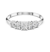Round Lab Grown Diamond Three-Stone Engagement Ring