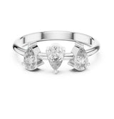 Pear Lab Grown Diamond Three-Stone Engagement Ring