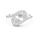 Pear Lab Grown Diamond Halo Engagement Ring