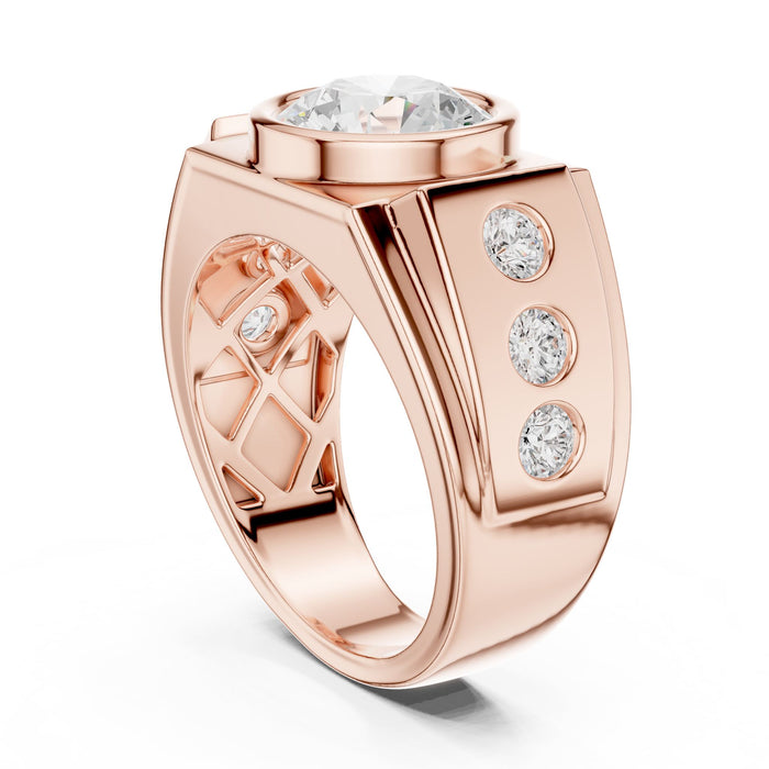 Round Lab Grown Diamond Bezel Engagement Ring yellow gold video