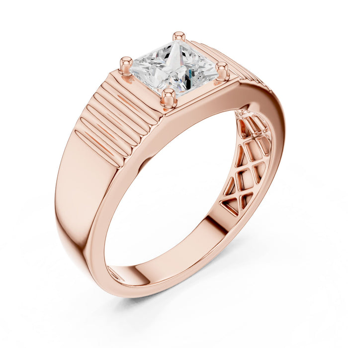 Princess Lab Grown Diamond Solitaire Engagement Ring rose gold video