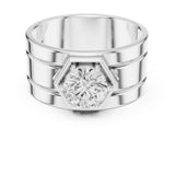 Round Lab Grown Diamond Halo Engagement Ring