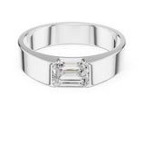 Emerald Lab Grown Diamond Solitaire Engagement Ring
