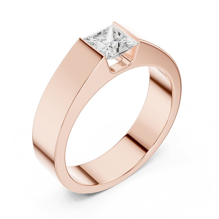 Princess Lab Grown Diamond Solitaire Engagement Ring rose gold video
