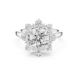 Round Lab Grown Diamond Halo Engagement Ring