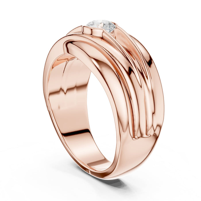 Round Lab Grown Diamond Side-Stone Engagement Ring yellow gold video