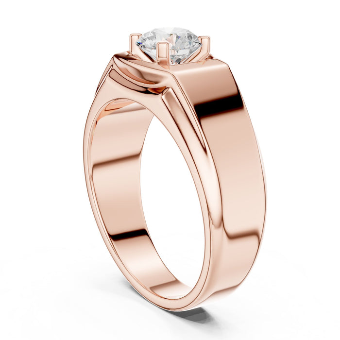Round Lab Grown Diamond Solitaire Engagement Ring yellow gold video