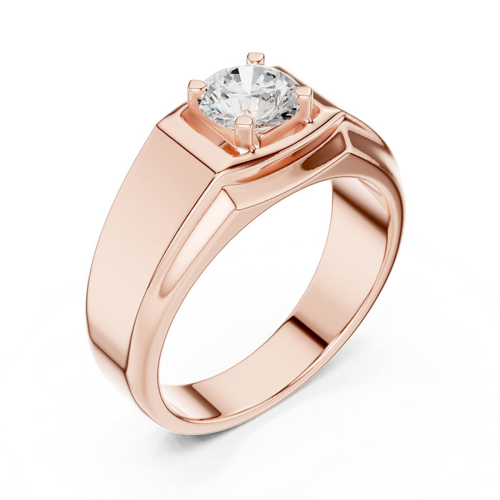 Round Lab Grown Diamond Solitaire Engagement Ring rose gold video