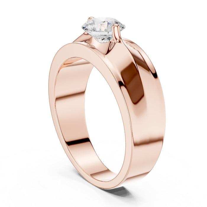 Round Lab Grown Diamond Solitaire Engagement Ring yellow gold video