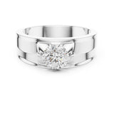 Round Lab Grown Diamond Solitaire Engagement Ring