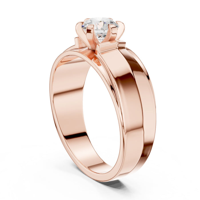 Round Lab Grown Diamond Solitaire Engagement Ring yellow gold video