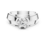 Round Lab Grown Diamond Solitaire Engagement Ring