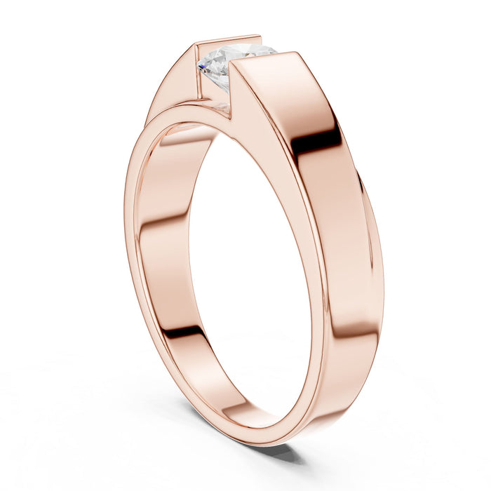 Round Lab Grown Diamond Bezel Engagement Ring yellow gold video