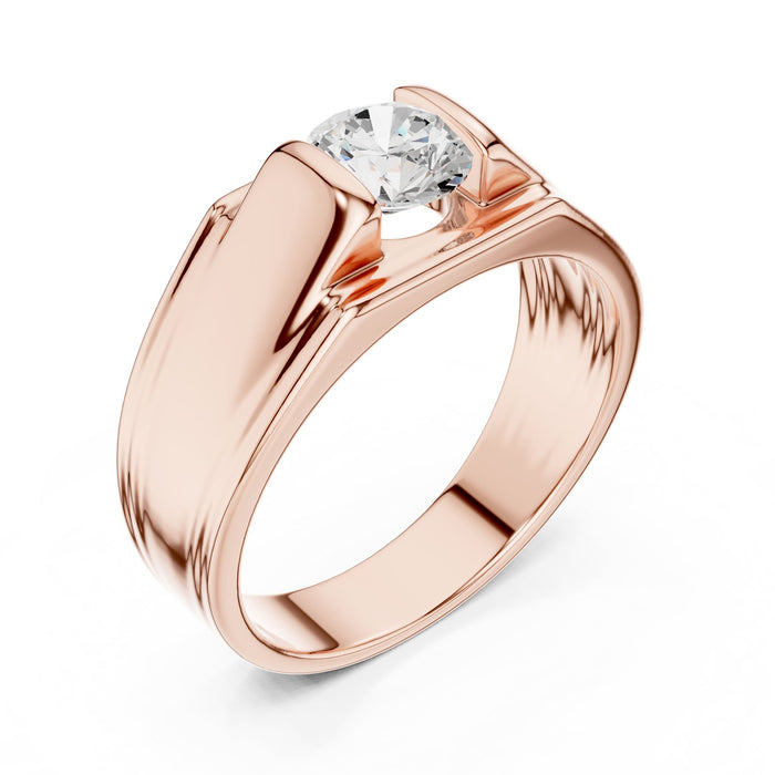 Round Lab Grown Diamond Solitaire Engagement Ring rose gold video