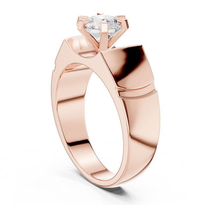 Round Lab Grown Diamond Solitaire Engagement Ring yellow gold video