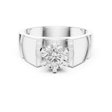Round Lab Grown Diamond Solitaire Engagement Ring