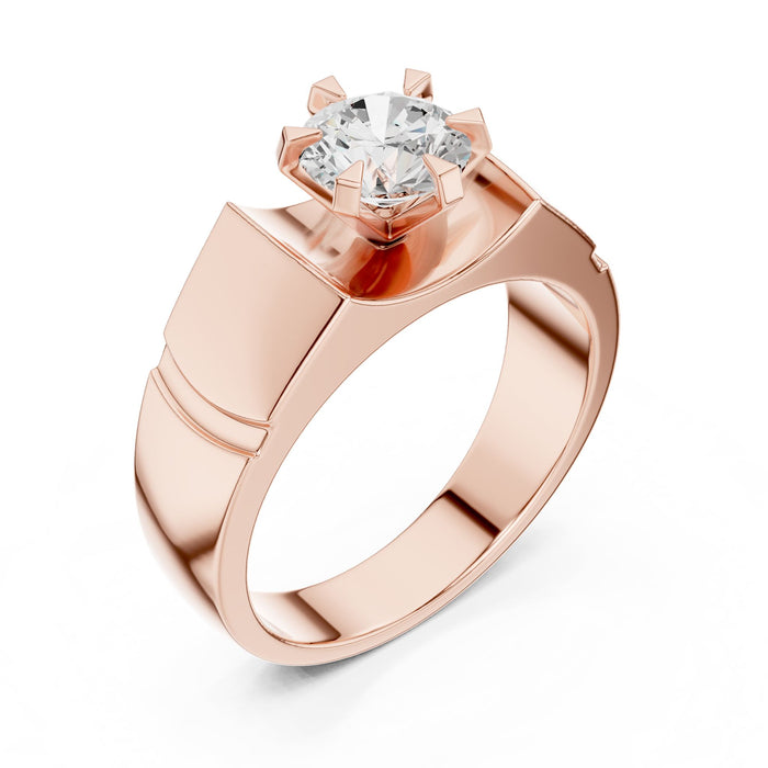 Round Lab Grown Diamond Solitaire Engagement Ring rose gold video