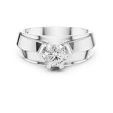 Round Lab Grown Diamond Solitaire Engagement Ring