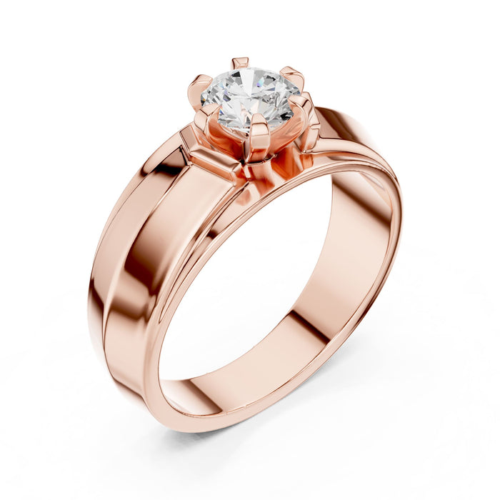 Round Lab Grown Diamond Solitaire Engagement Ring rose gold video