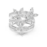 Mixed Lab Grown Diamond Cluster Engagement Ring