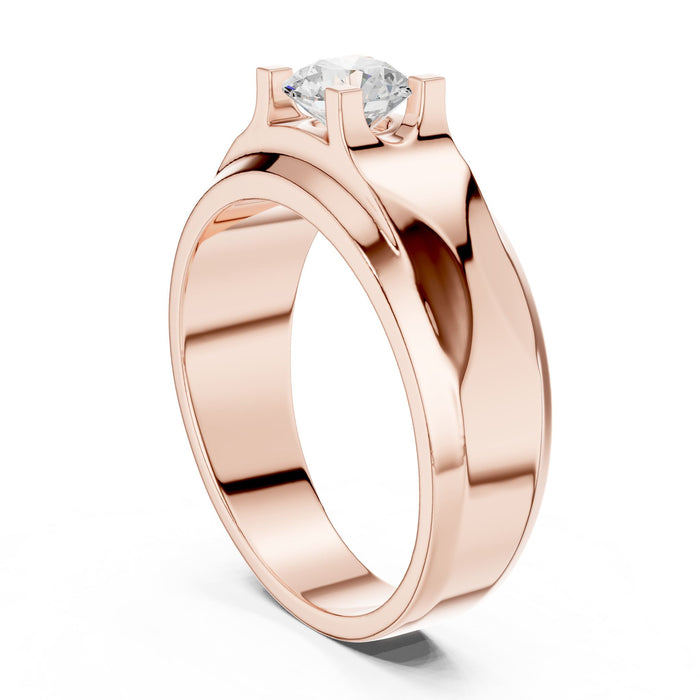 Round Lab Grown Diamond Split-Shank Engagement Ring yellow gold video
