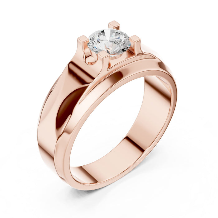 Round Lab Grown Diamond Split-Shank Engagement Ring rose gold video