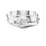 Round Lab Grown Diamond Solitaire Engagement Ring
