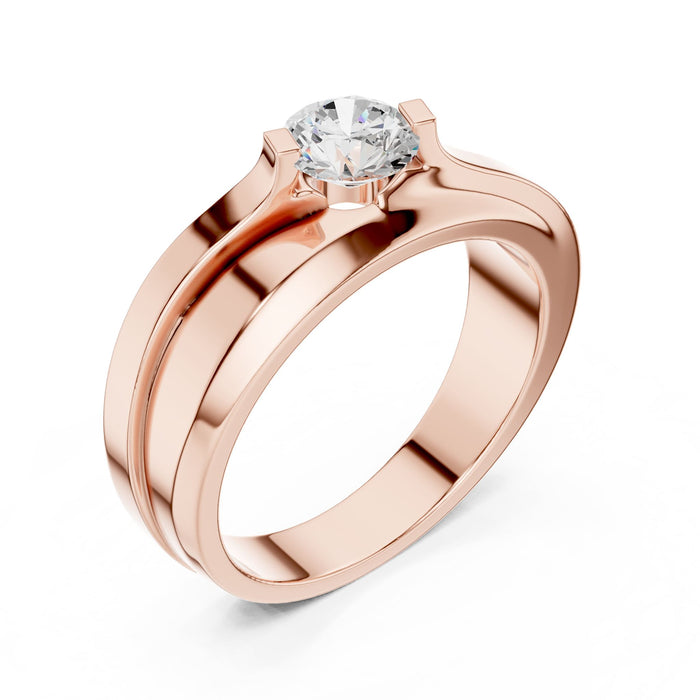 Round Lab Grown Diamond Solitaire Engagement Ring rose gold video