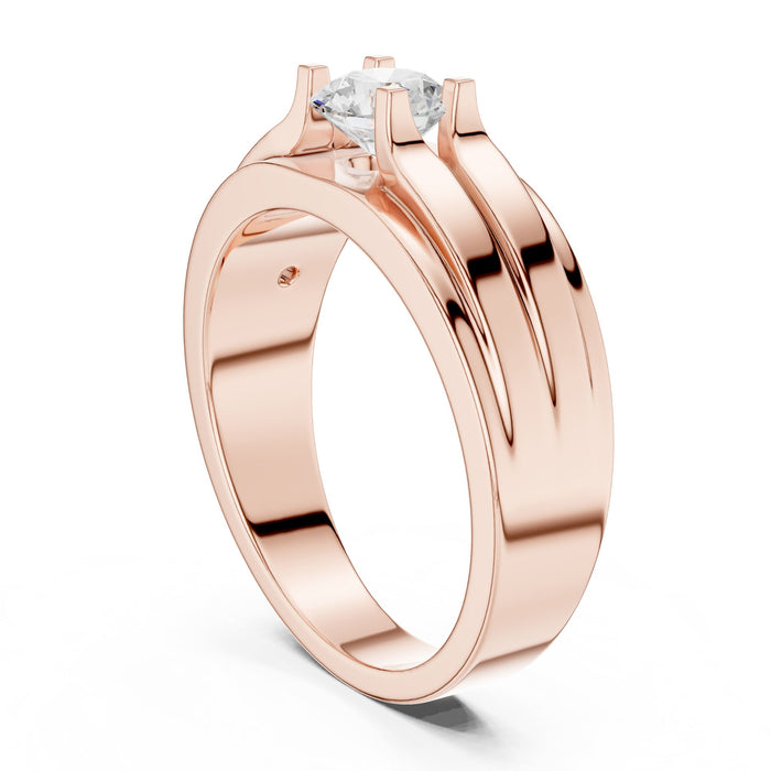 Round Lab Grown Diamond Cathedral Engagement Ring yellow gold video