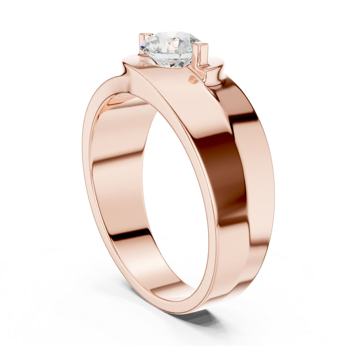 Round Lab Grown Diamond Solitaire Engagement Ring yellow gold video
