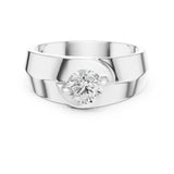 Round Lab Grown Diamond Solitaire Engagement Ring