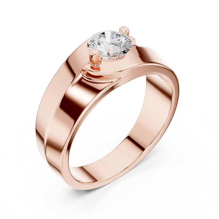 Round Lab Grown Diamond Solitaire Engagement Ring rose gold video