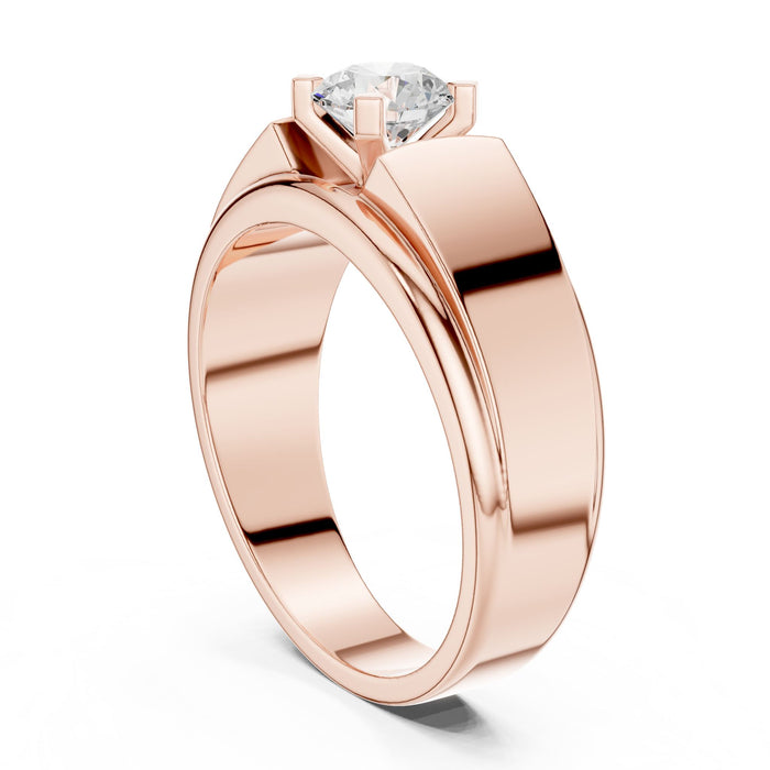 Round Lab Grown Diamond Solitaire Engagement Ring yellow gold video