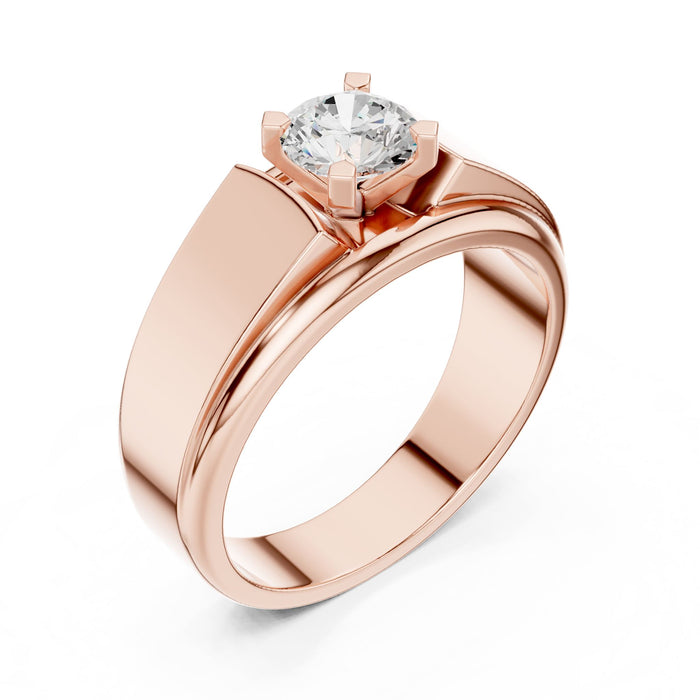 Round Lab Grown Diamond Solitaire Engagement Ring rose gold video