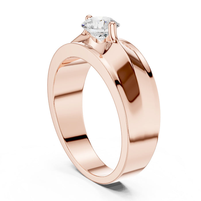 Round Lab Grown Diamond Solitaire Engagement Ring yellow gold video