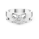 Round Lab Grown Diamond Solitaire Engagement Ring