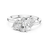 Oval Lab Grown Diamond Three-Stone Engagement Ring