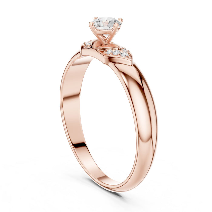 Round Lab Grown Diamond Split-Shank Engagement Ring yellow gold video
